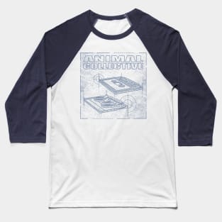 Animal Collective Technical Drawing Baseball T-Shirt